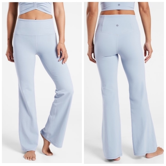 Athleta Pants - Athleta Elation Flare Pants $109 Light Blue Women Medium Soft Stretch Yoga